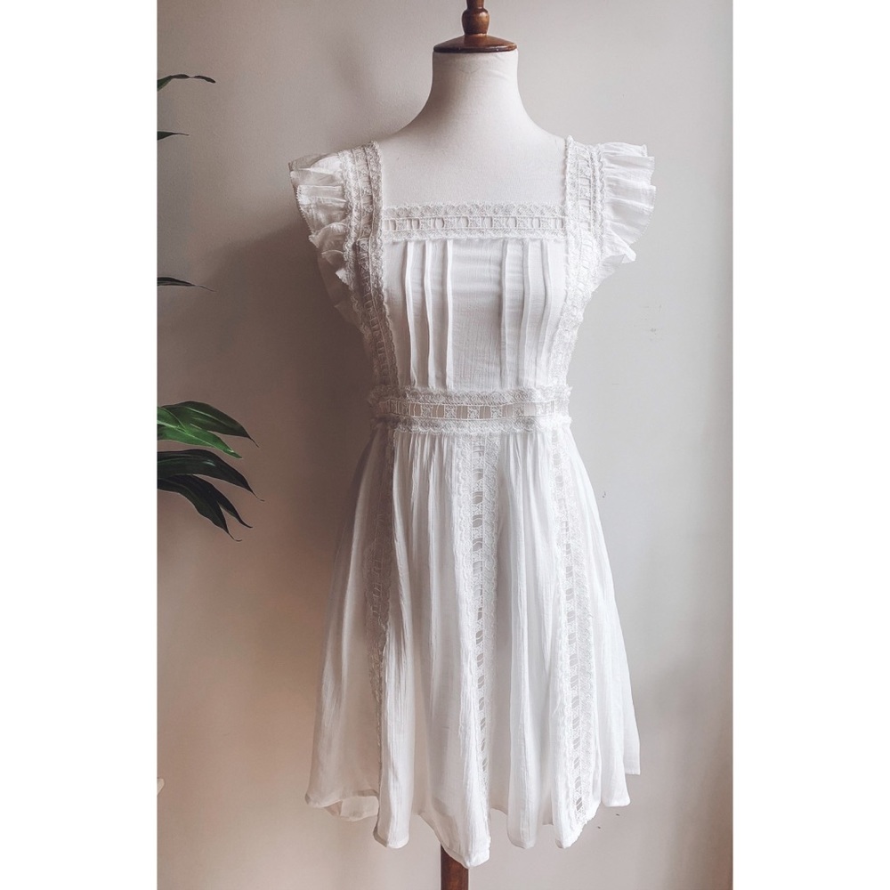 NWT white lace detail dress